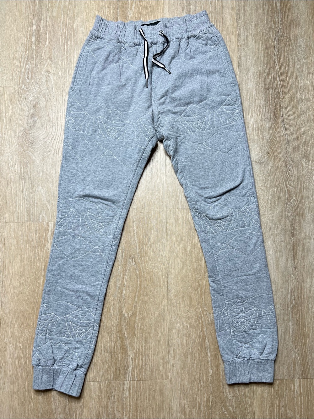Lapse x HBX Grey Melange Mirage Quilted Jogger 100% Cotton Sweatpant Men’s Small